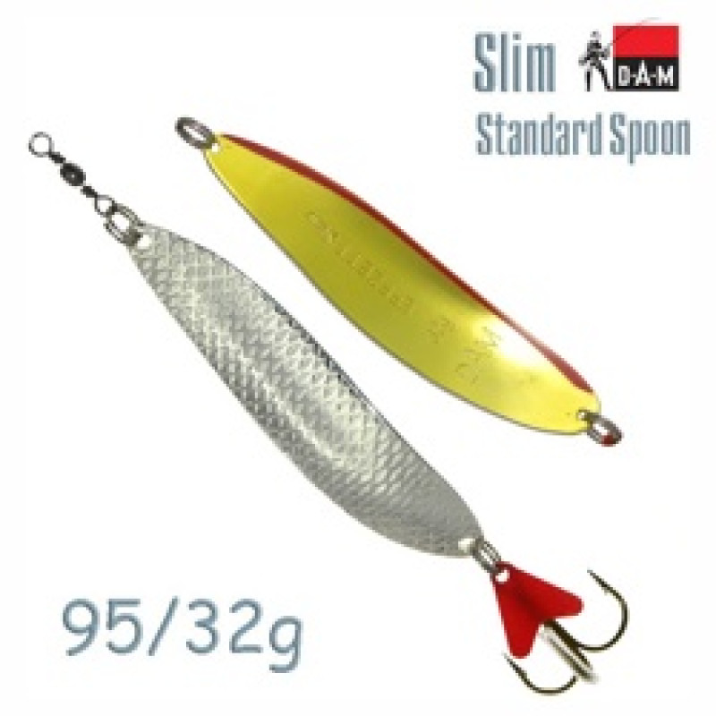 Блесна DAM FZ Slim Standard Spoon 9,5cm 32g S Silver/Gold Блесна DAM FZ Slim Standard Spoon 9,5cm 32g S Silver/Gold