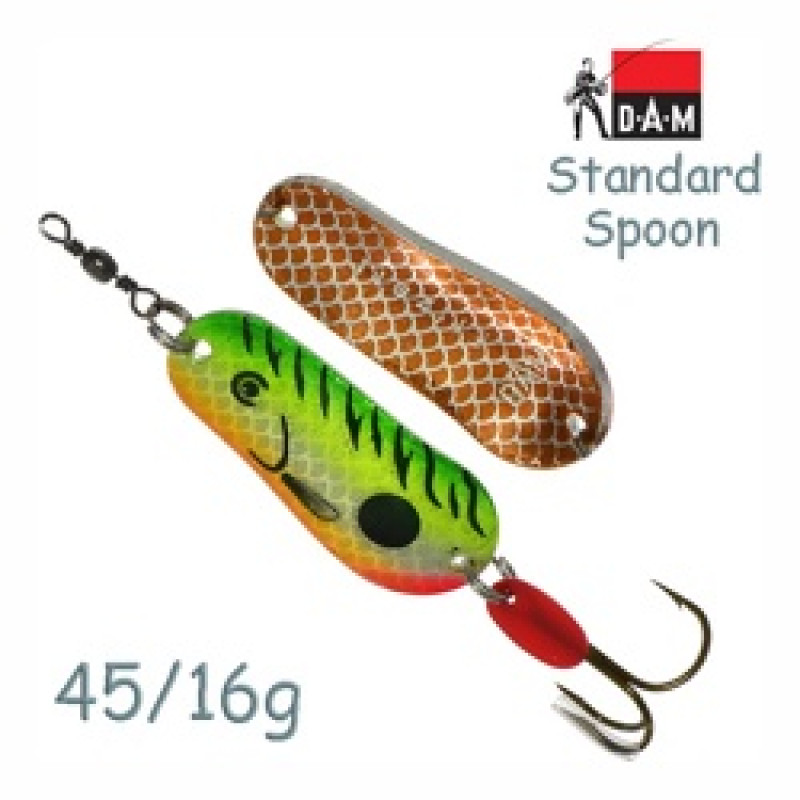 Блесна DAM FZ Standard Spoon 4.5cm 16g S Firetiger Uv Блесна DAM FZ Standard Spoon 4.5cm 16g S Firetiger Uv