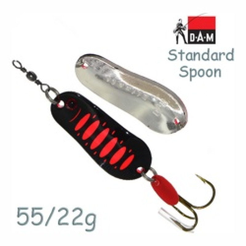 Блесна DAM FZ Standard Spoon 5.5cm 22g S Fluo Red/Black Uv Блесна DAM FZ Standard Spoon 5.5cm 22g S Fluo Red/Black Uv