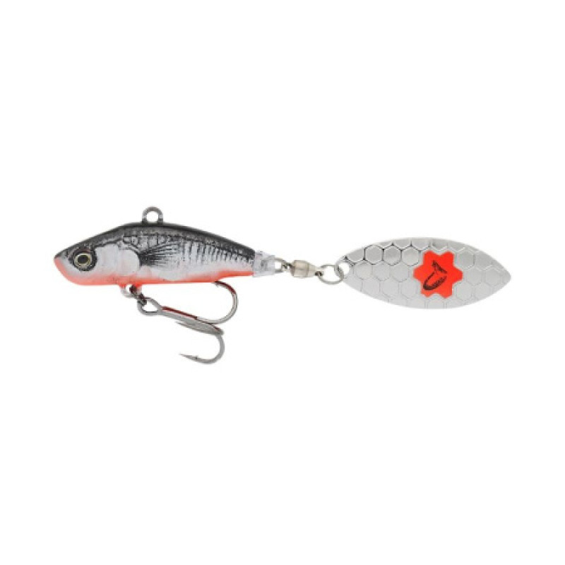 Тейл спиннер SAVAGE GEAR 3D Sticklebait Tailspin 6.5cm 9g Sinking Black Red Тейл спиннер SAVAGE GEAR 3D Sticklebait Tailspin 6.5cm 9g Sinking Black Red