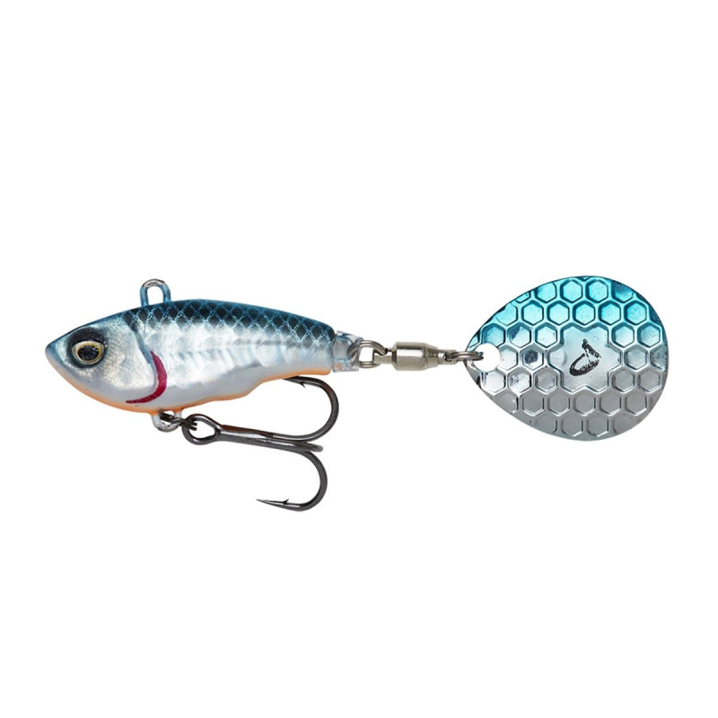 Тейл спиннер SAVAGE GEAR Fat Tail Spin 8cm/ 24g/ Sinking/ Blue Silver Тейл спиннер SAVAGE GEAR Fat Tail Spin 8cm/ 24g/ Sinking/ Blue Silver