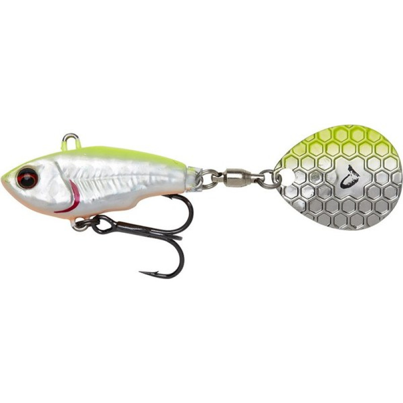 Тейл спиннер SAVAGE GEAR Fat Tail Spin (NL) 6.5cm/ 12.5g/ Sinking/ Lemon Back Flash Тейл спиннер SAVAGE GEAR Fat Tail Spin (NL) 6.5cm/ 12.5g/ Sinking/ Lemon Back Flash