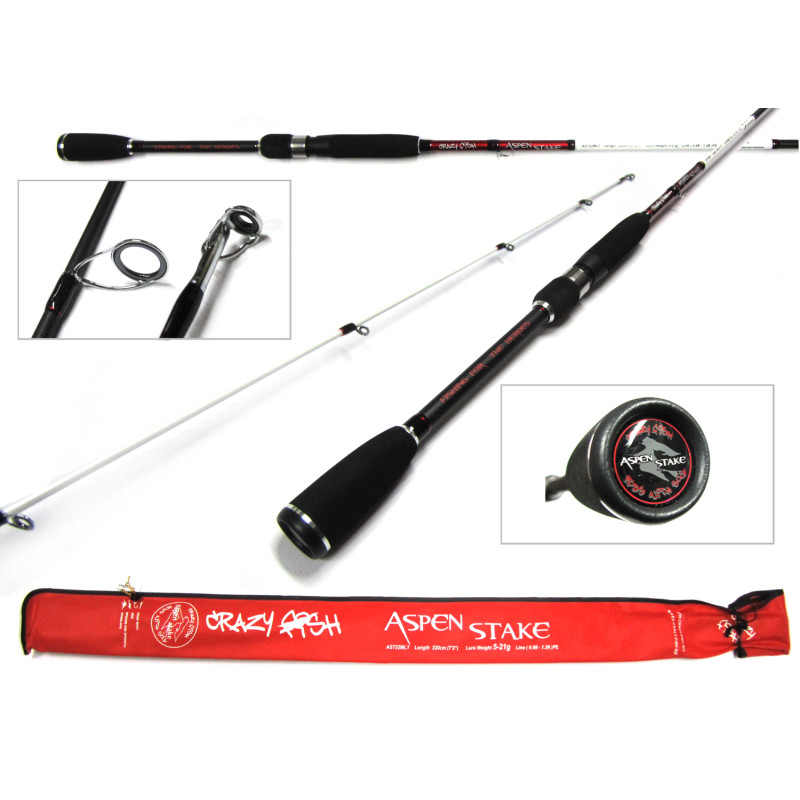 Удилище спиннинговое CRAZY FISH Aspen Stake 235cm 7'7" 10-35g (132,9g) Удилище спиннинговое CRAZY FISH Aspen Stake 235cm 7'7" 10-35g (132,9g)