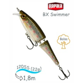 Воблер RAPALA BX Swimmer 12 /RT /медленно тонущий/ 1,2м-1,8м, 12см, 22гр  