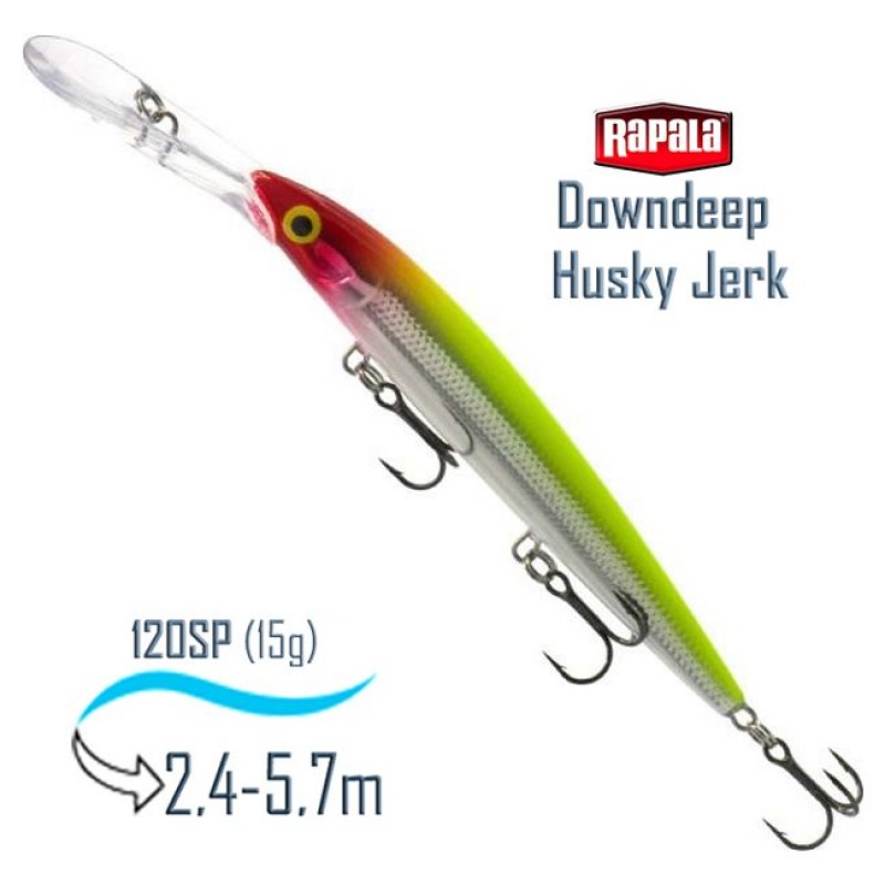 Воблер RAPALA Downdeep Husky Jerk 12 /CLN /суспендер/ 2,4-5,7м, 12см, 15гр. Воблер RAPALA Downdeep Husky Jerk 12 /CLN /суспендер/ 2,4-5,7м, 12см, 15гр.
