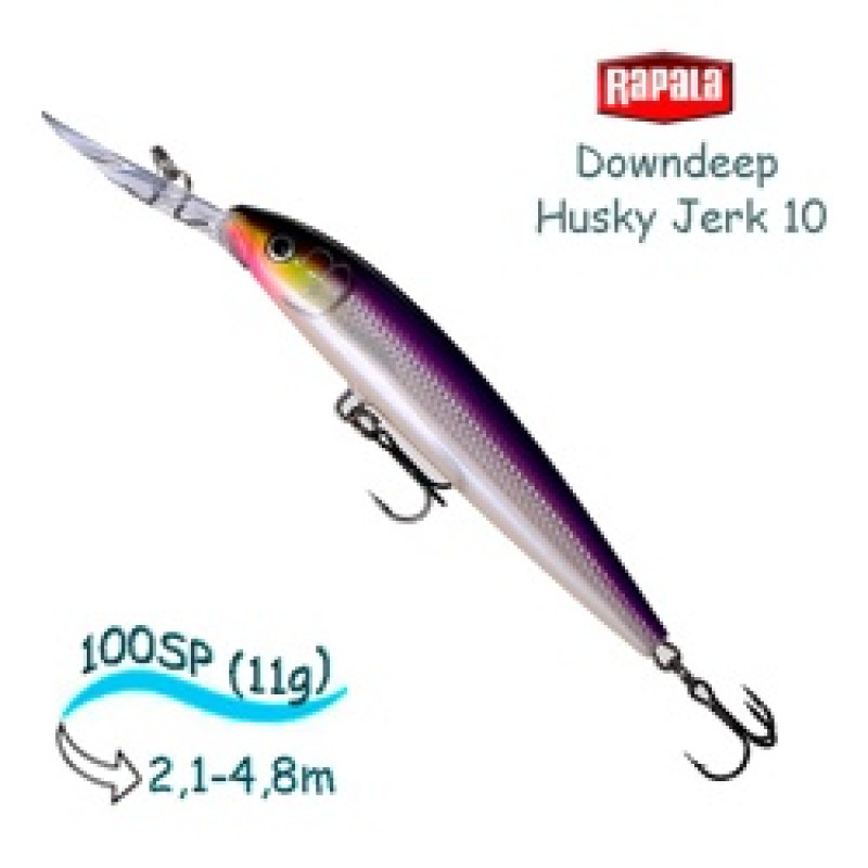Воблер RAPALA Downdeep Husky Jerk 10 /PDS /суспендер/ 2,1-4,8м, 10см, 11гр. Воблер RAPALA Downdeep Husky Jerk 10 /PDS /суспендер/ 2,1-4,8м, 10см, 11гр.