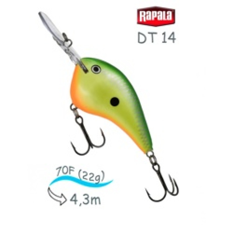 Воблер RAPALA Dives-To 14 /RTA /плавающий/ до 4,3м, 7см 22гр Воблер RAPALA Dives-To 14 /RTA /плавающий/ до 4,3м, 7см 22гр