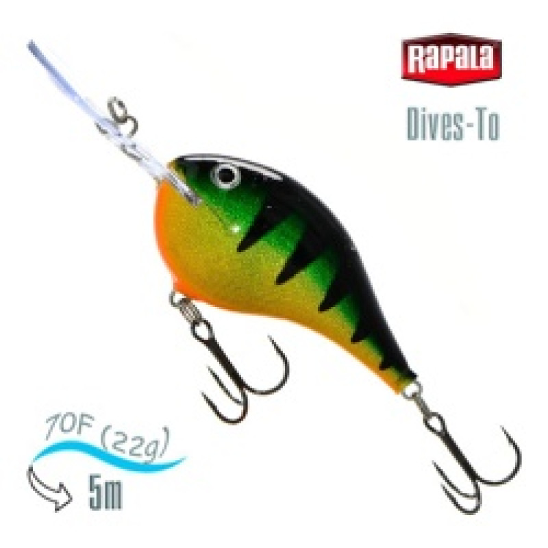 Воблер RAPALA Dives-To 16 /P /плавающий/ до 5м, 7см 22гр Воблер RAPALA Dives-To 16 /P /плавающий/ до 5м, 7см 22гр