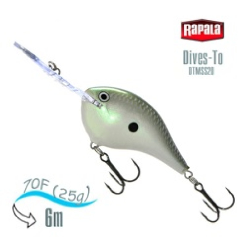 Воблер RAPALA Dives-To Metal SureSet 20 /GGSD /плавающий/ до 6 м, 7см, 25гр Воблер RAPALA Dives-To Metal SureSet 20 /GGSD /плавающий/ до 6 м, 7см, 25гр