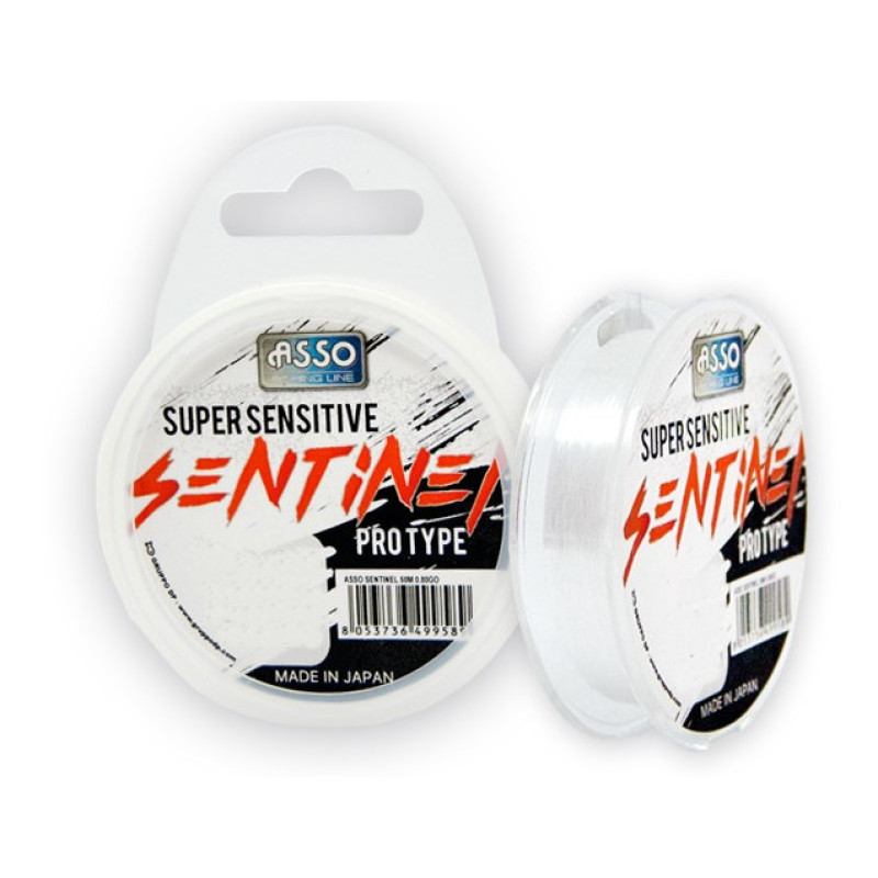Леска монофильная ASSO SENTINEL 50м 0,104мм прозр. Леска монофильная ASSO SENTINEL 50м 0,104мм прозр.