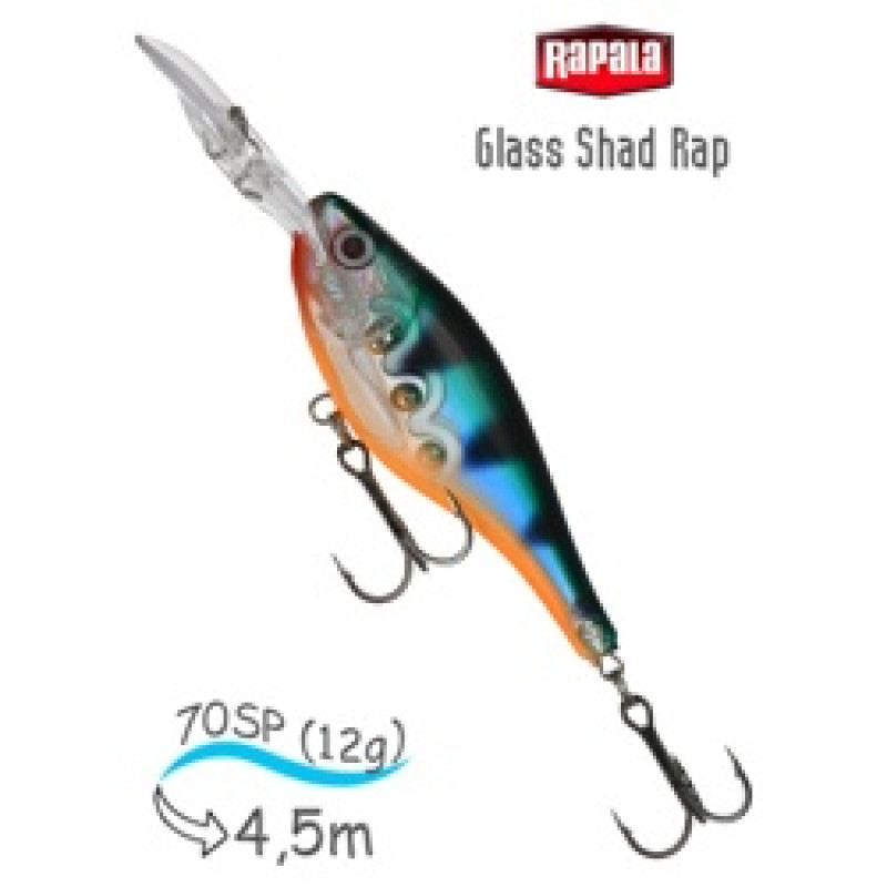 Воблер RAPALA Glass Shad Rap 7 /GP/ суспендер/ 2,1-4,5м, 7см, 12гр Воблер RAPALA Glass Shad Rap 7 /GP/ суспендер/ 2,1-4,5м, 7см, 12гр