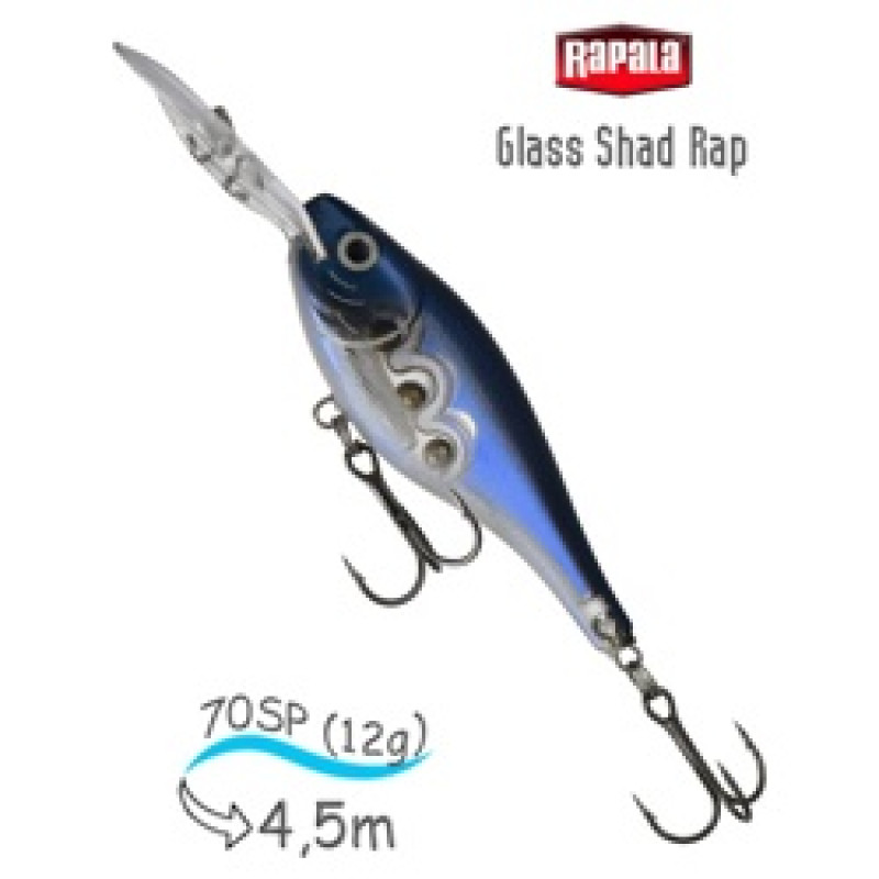 Воблер RAPALA Glass Shad Rap 7 /HGH/ суспендер/ 2,1-4,5м, 7см, 12гр Воблер RAPALA Glass Shad Rap 7 /HGH/ суспендер/ 2,1-4,5м, 7см, 12гр