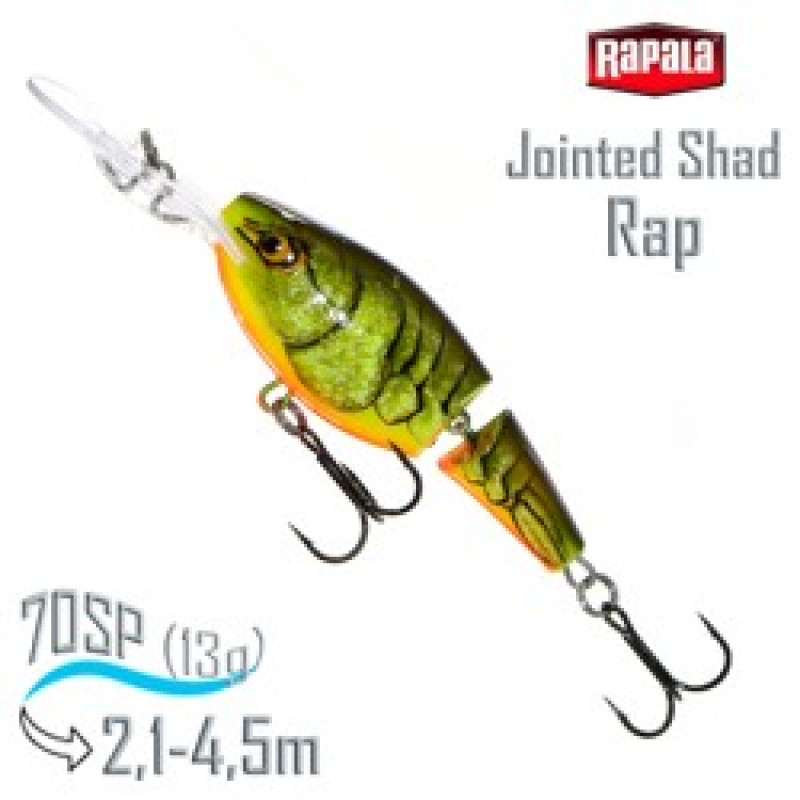 Воблер RAPALA Jointed Shad Rap 07 /FCW /суспендер/ 2,1-4,5м, 7см, 13гр Воблер RAPALA Jointed Shad Rap 07 /FCW /суспендер/ 2,1-4,5м, 7см, 13гр
