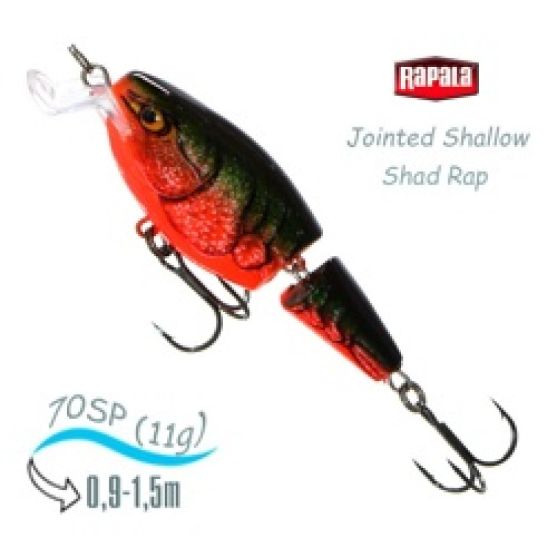 Воблер RAPALA Jointed Shallow Shad Rap 07 /RCW /плавающий/ 0,9-1,5м, 7см, 11гр Воблер RAPALA Jointed Shallow Shad Rap 07 /RCW /плавающий/ 0,9-1,5м, 7см, 11гр
