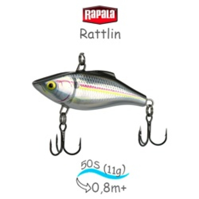 Воблер RAPALA Rattlin' Rapala 05 /HSD /тонущий/ 5см, 11гр Воблер RAPALA Rattlin' Rapala 05 /HSD /тонущий/ 5см, 11гр