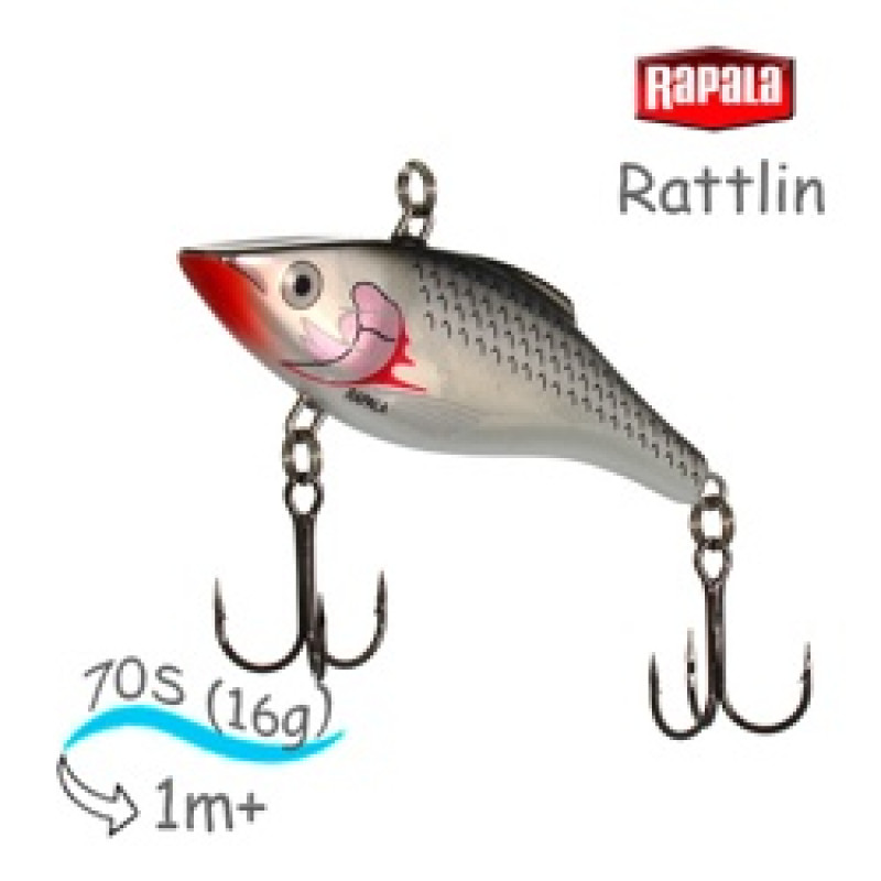 Воблер RAPALA Rattlin' Rapala 07 /S /тонущий/ 7см, 16гр Воблер RAPALA Rattlin' Rapala 07 /S /тонущий/ 7см, 16гр