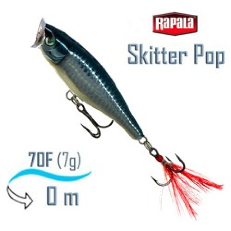 Воблер RAPALA Skitter Pop 07 /BAP /поверхностный/ 7см, 7гр. Воблер RAPALA Skitter Pop 07 /BAP /поверхностный/ 7см, 7гр.
