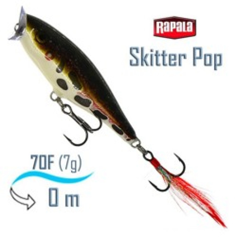 Воблер RAPALA Skitter Pop 07 /F /поверхностный/ 7см, 7гр. Воблер RAPALA Skitter Pop 07 /F /поверхностный/ 7см, 7гр.