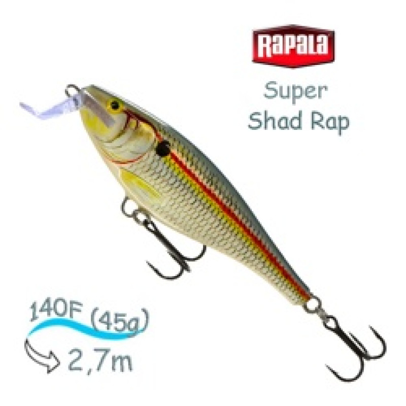 Воблер RAPALA Super Shad Rap 14 /SD /плавающий/ 1,5-2,7м, 14см, 45гр Воблер RAPALA Super Shad Rap 14 /SD /плавающий/ 1,5-2,7м, 14см, 45гр