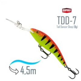 Воблер RAPALA Deep Tail Dancer 07 /HT /плавающий/ до 4,5м, 7см, 9гр