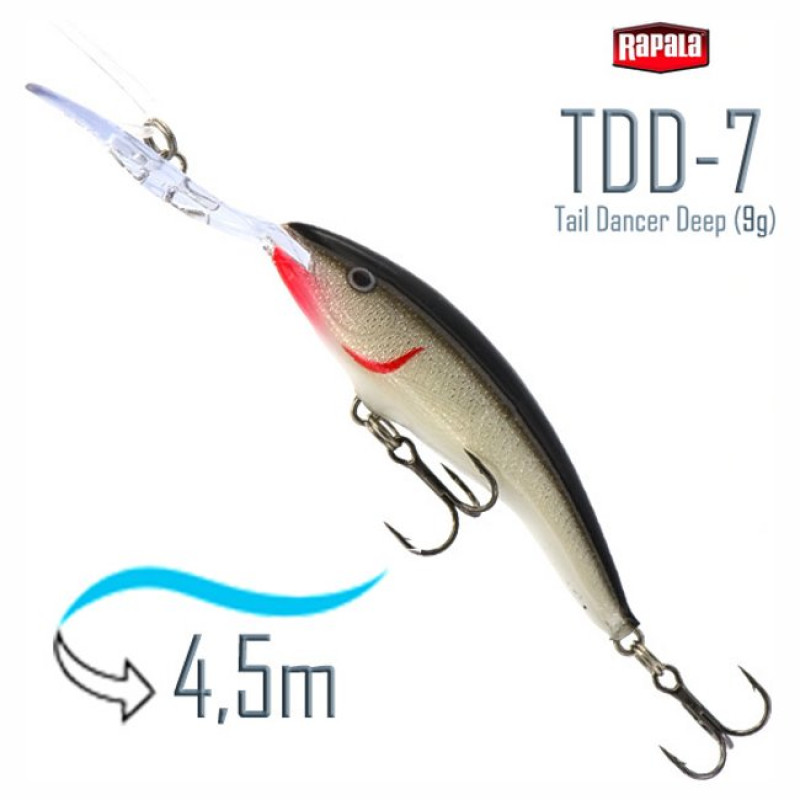 Воблер RAPALA Deep Tail Dancer 07 /S /плавающий/ до 4,5м, 7см, 9гр Воблер RAPALA Deep Tail Dancer 07 /S /плавающий/ до 4,5м, 7см, 9гр