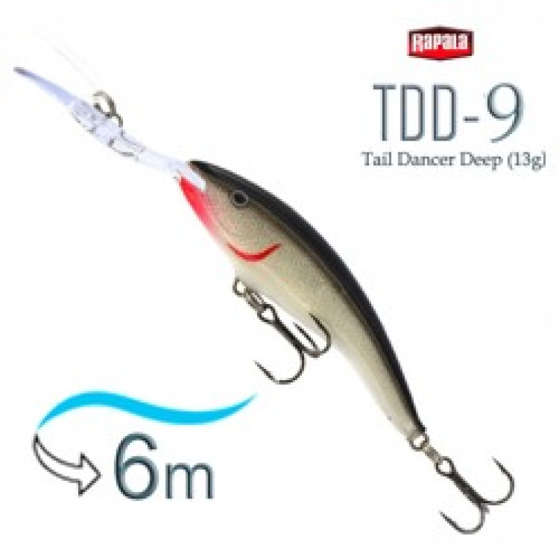 Воблер RAPALA Deep Tail Dancer 09 /S /плавающий/ до 6м, 9см, 13гр Воблер RAPALA Deep Tail Dancer 09 /S /плавающий/ до 6м, 9см, 13гр