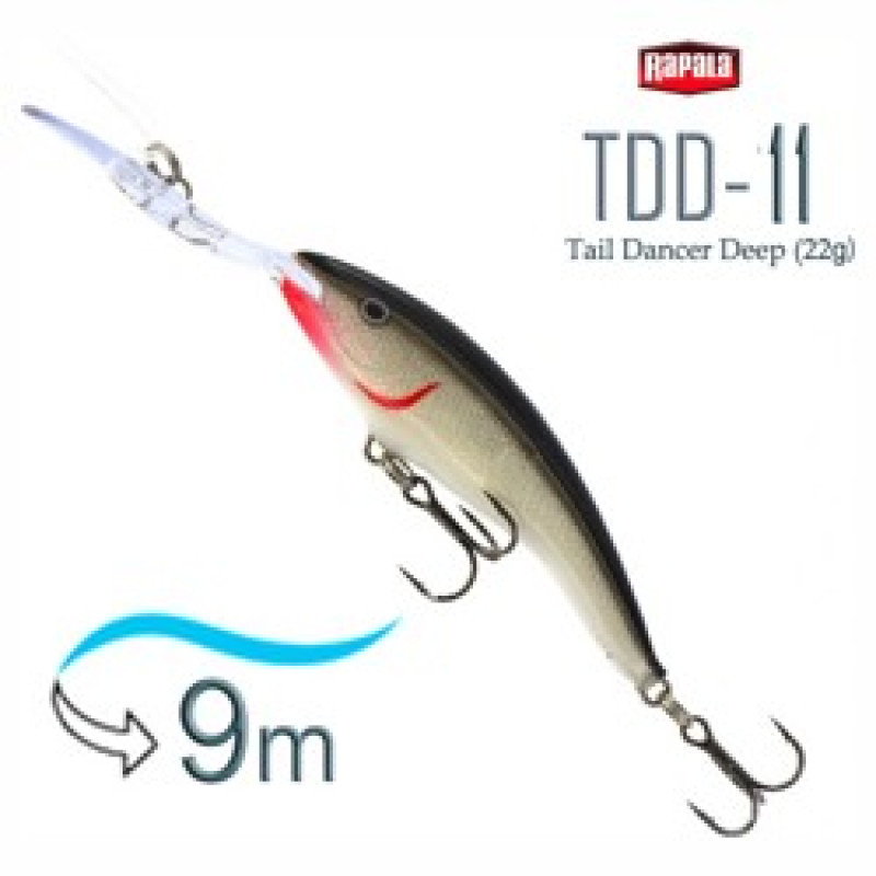 Воблер RAPALA Deep Tail Dancer 11 /S /плавающий/ до 9м, 11см, 22гр Воблер RAPALA Deep Tail Dancer 11 /S /плавающий/ до 9м, 11см, 22гр
