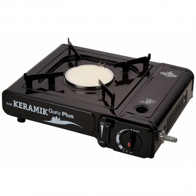 Плита настольная газовая Keramik Guru Plus TS-201 с переходником Плита настольная газовая Keramik Guru Plus TS-201 с переходником