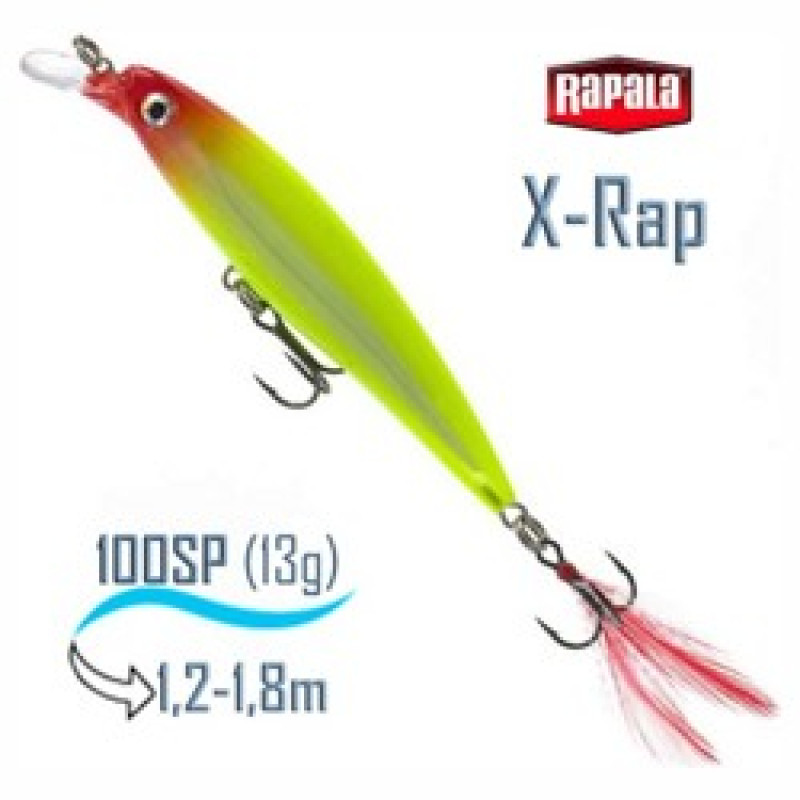 Воблер RAPALA X-Rap 10 /CLN /суспендер/ 1,2-1,8м, 10см, 13гр Воблер RAPALA X-Rap 10 /CLN /суспендер/ 1,2-1,8м, 10см, 13гр