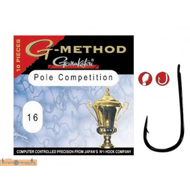 Крючки GAMAKATSU G-METHOD POLE COMPETITION №018/Nickel/10шт Крючки GAMAKATSU G-METHOD POLE COMPETITION №018/Nickel/10шт