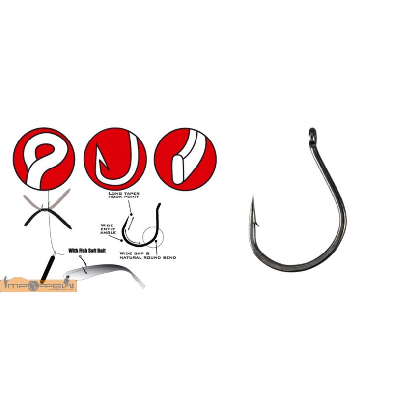 Крючки GAMAKATSU WORM 318 WACKY №2/0/NS Black/6шт Крючки GAMAKATSU WORM 318 WACKY №2/0/NS Black/6шт