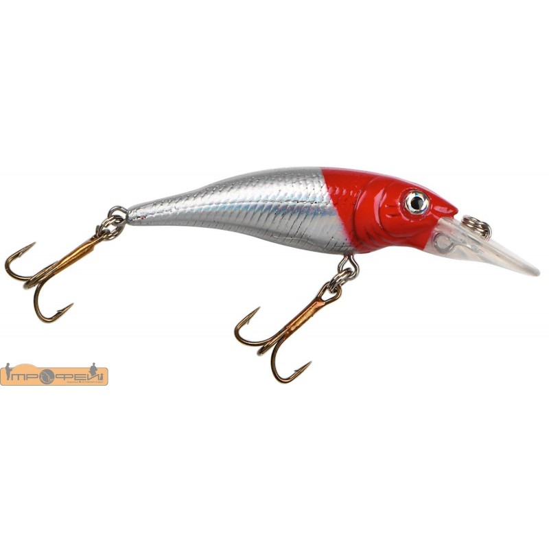 Воблер SPRO PowerCatcher Cranky Minnow 55, плавающий, до 2m, 5,5cm, 3gr, цвет-Redhead,Арт. 4412 001